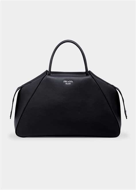 prada top handle nero abete|Prada Soft Calf Leather Top Handle Bag .